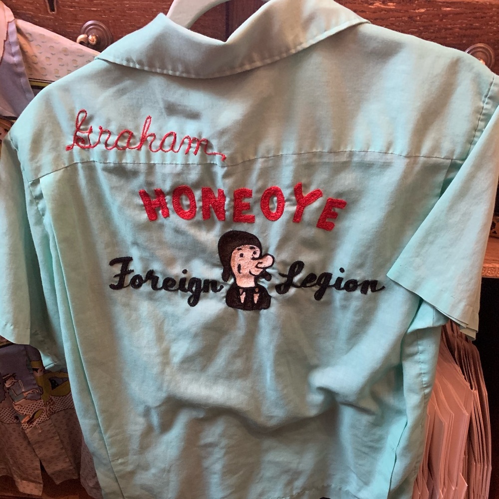 VTG USA 1950’s Hilton embroidered Bowling shirt